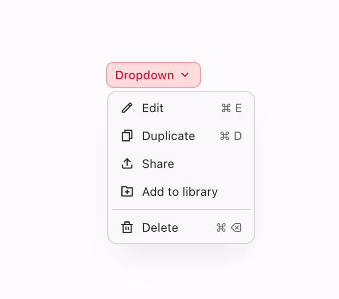 A small secondary dropdown for alternative, compact actions.
