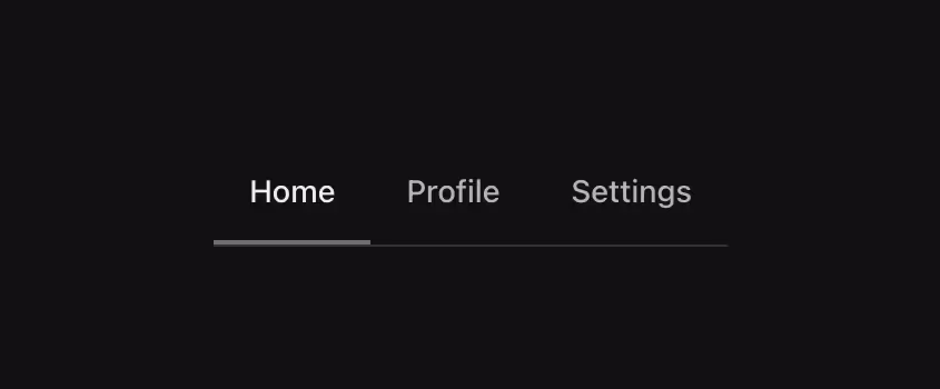 A neutral navigation tab for subtle transitions between sections.