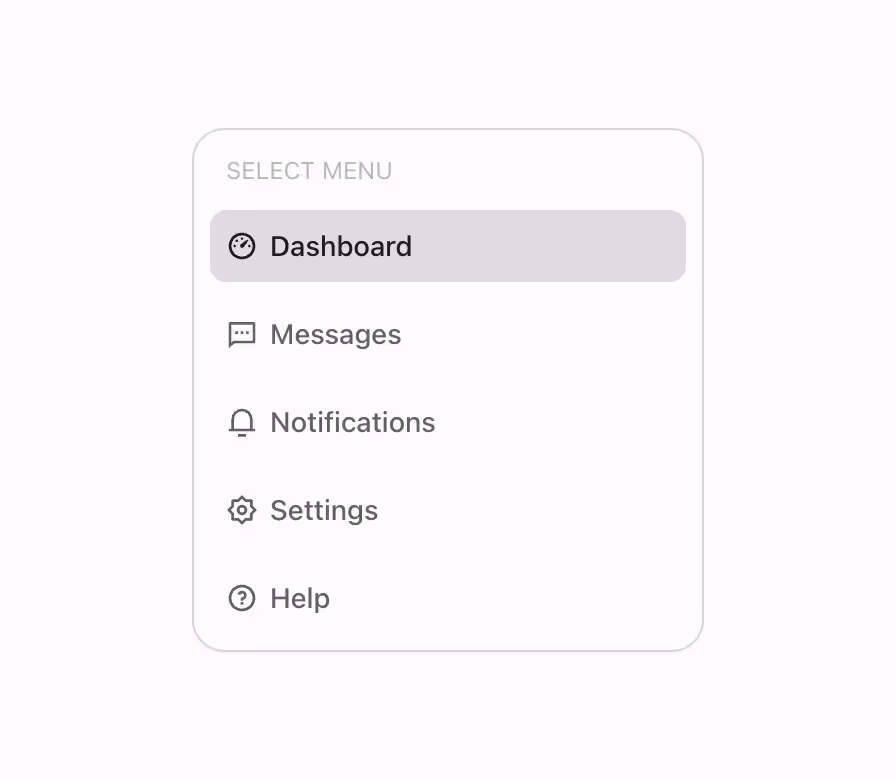 A vertical card tab navigation with a card-like appearance, ideal for sidebars.