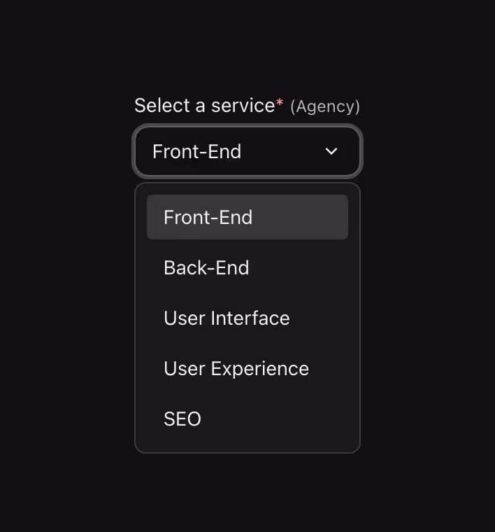 A soft neutral select field with minimal design for subtle selection.