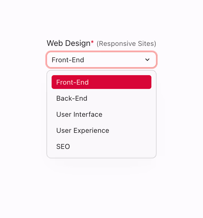 A small-sized select field for compact dropdowns.