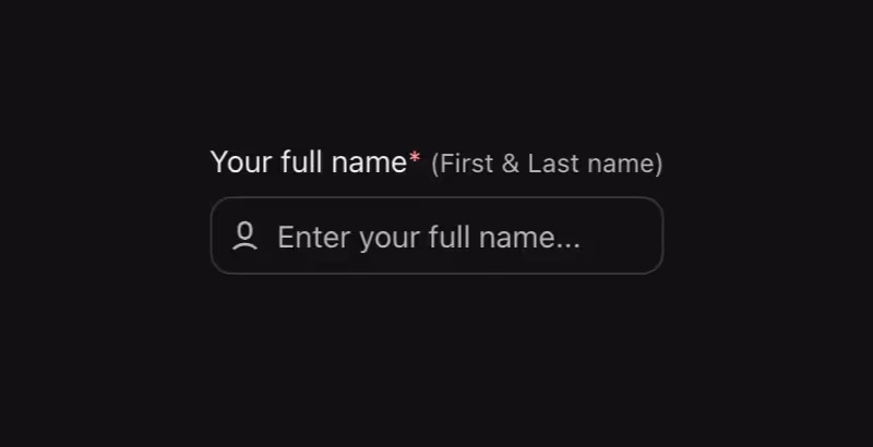 A text field with an icon for enhanced visual input.