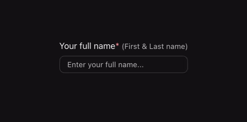 A small-sized text field for compact input areas.