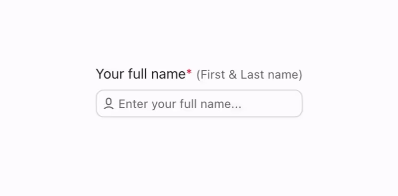 A small text field with an icon for compact and visual input.