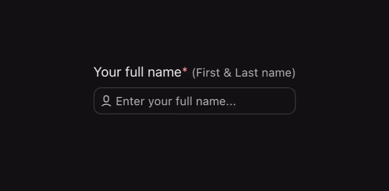 A small text field with an icon for compact and visual input.