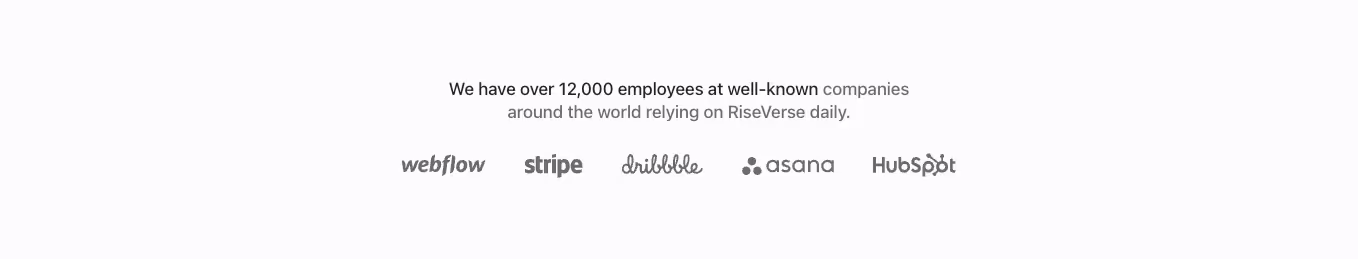 A Webflow logo component with a single-column layout and centered text. It includes a headline above a 5-logo grid list for showcasing brand logos.