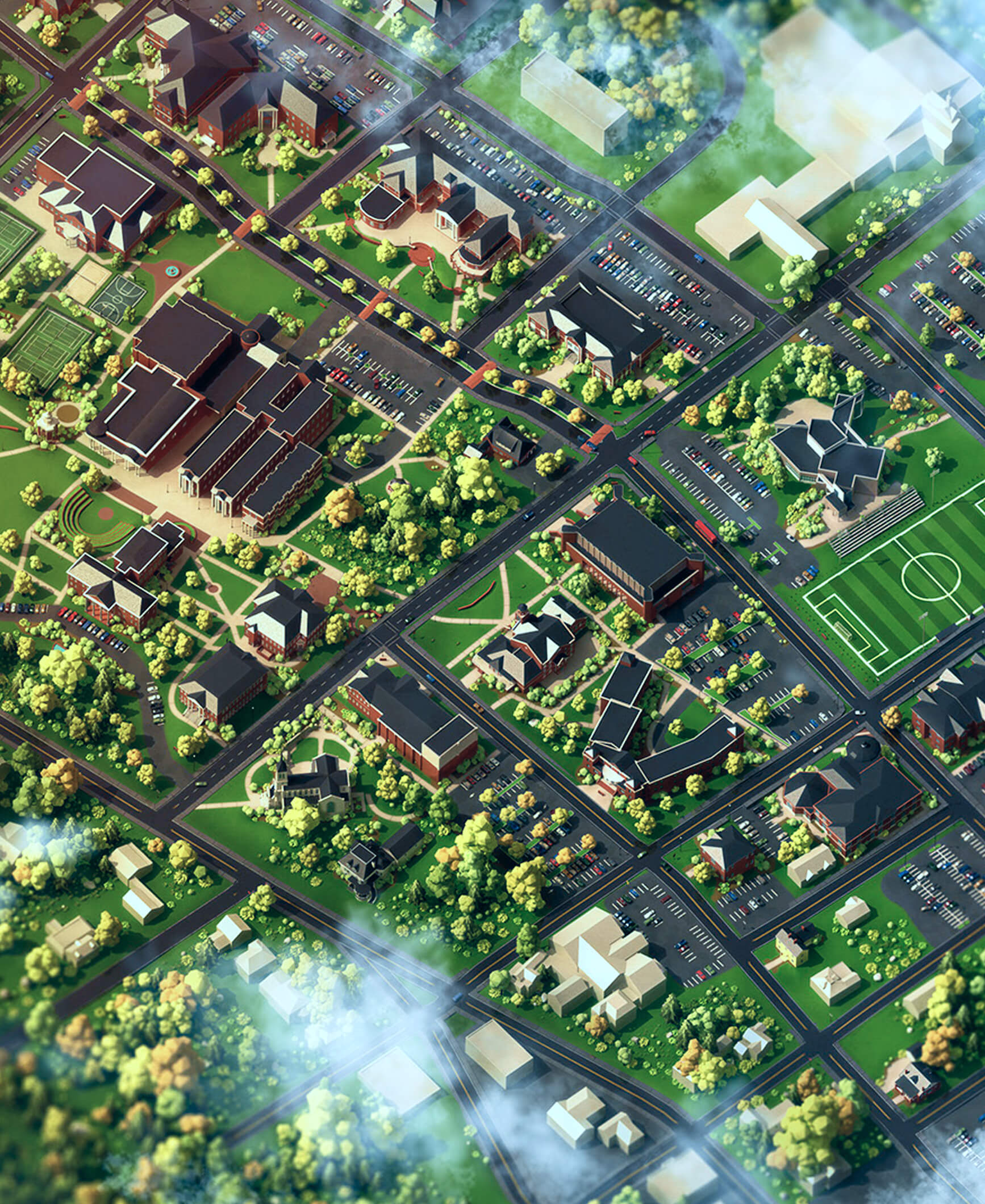 Large scale 3D environment built from scratch by Triptych for Microsoft
