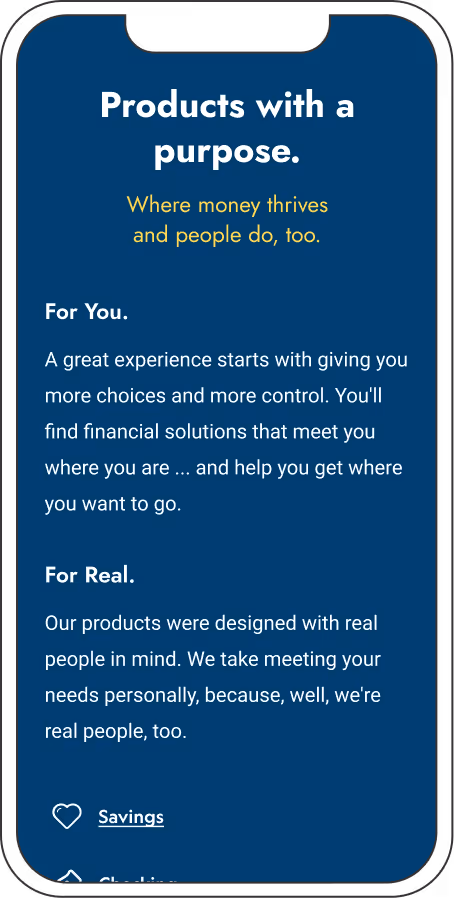 Mobile view of the Main Street ad description