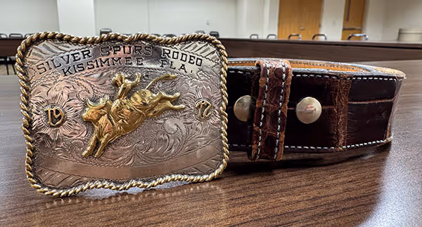 Winning belt for the Silver Spurs Rodeo, Kissimmee