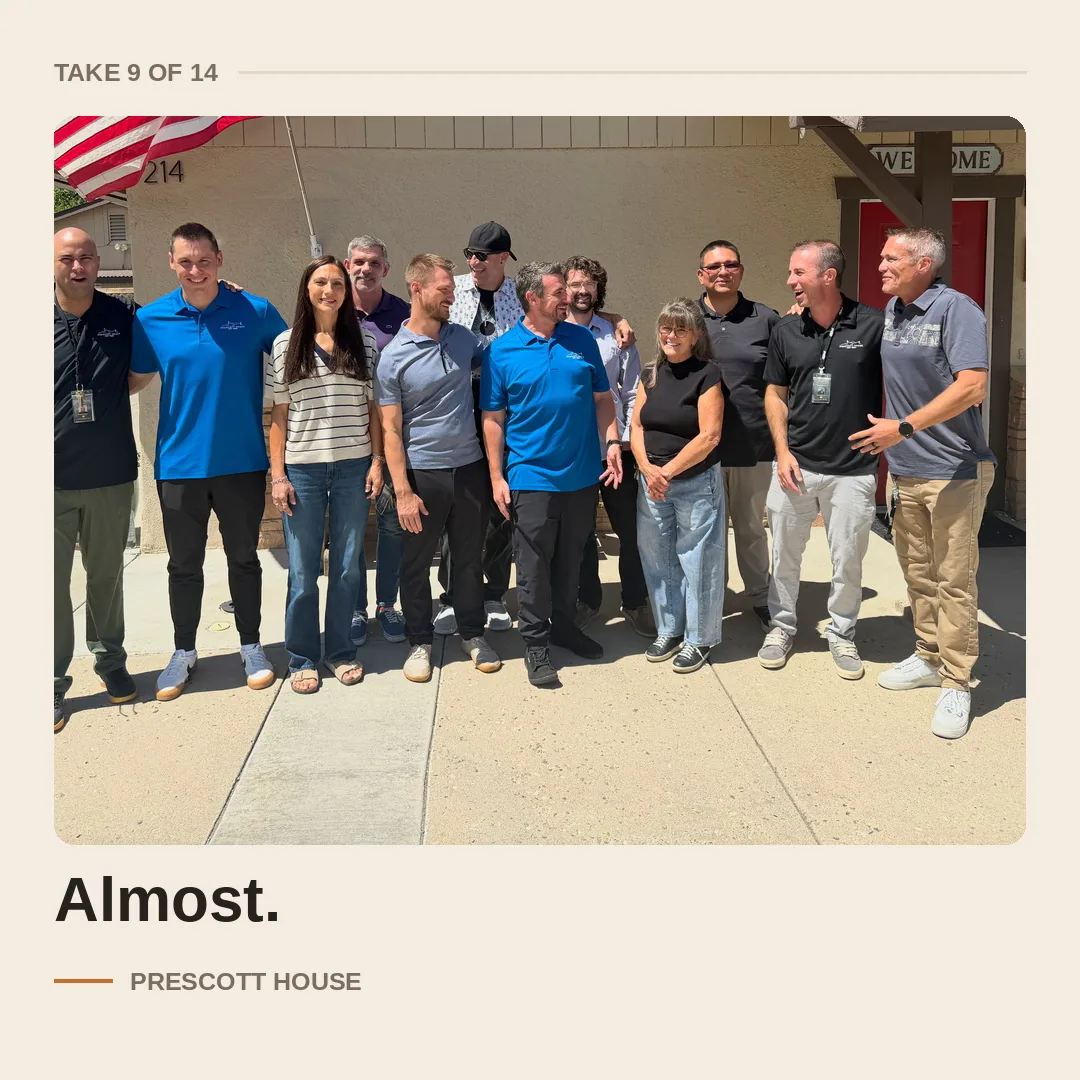 Take 9 of the Prescott House team photo - almost