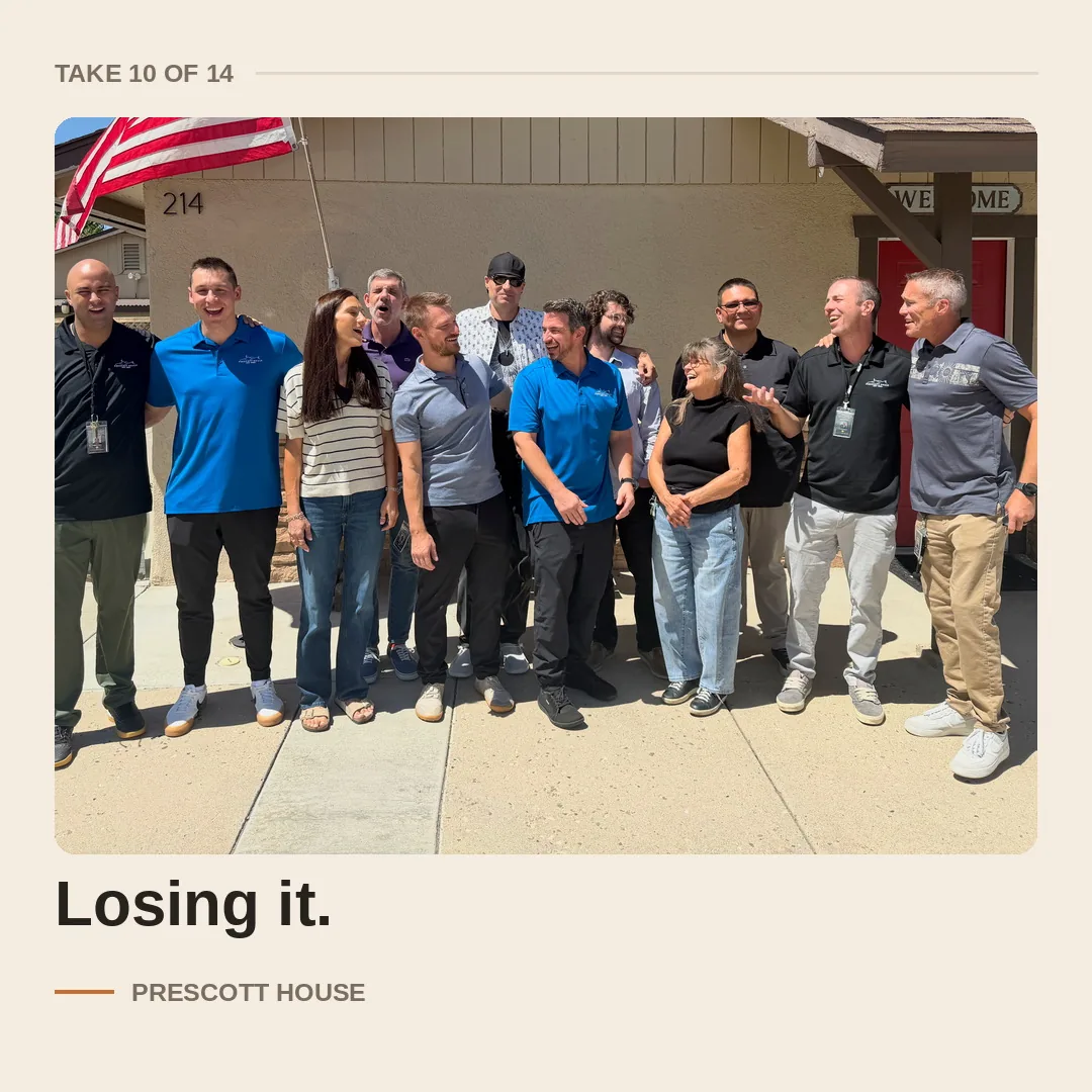 Take 10 of the Prescott House team photo - losing it