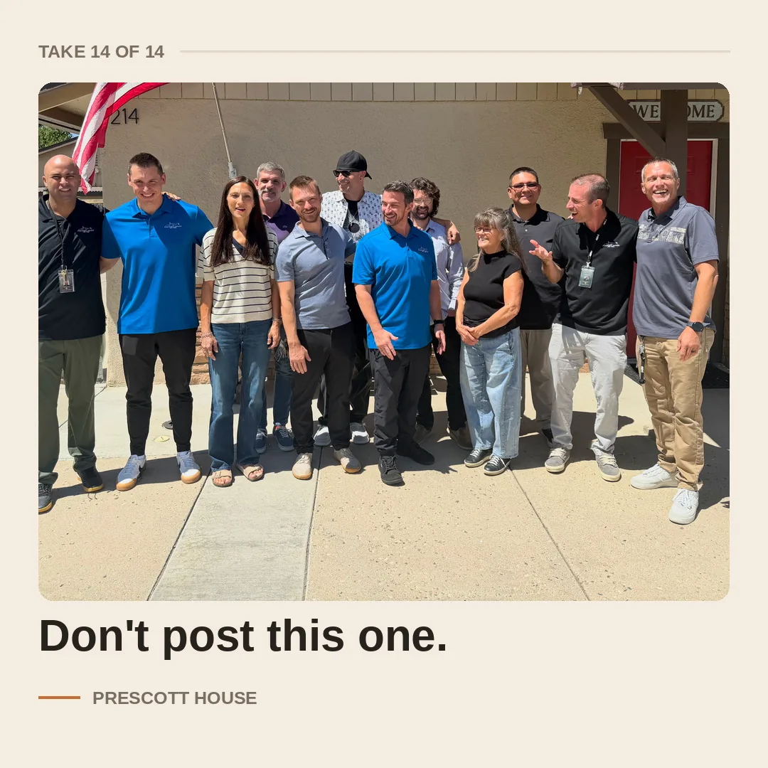 Take 14 of the Prescott House team photo - do not post this one