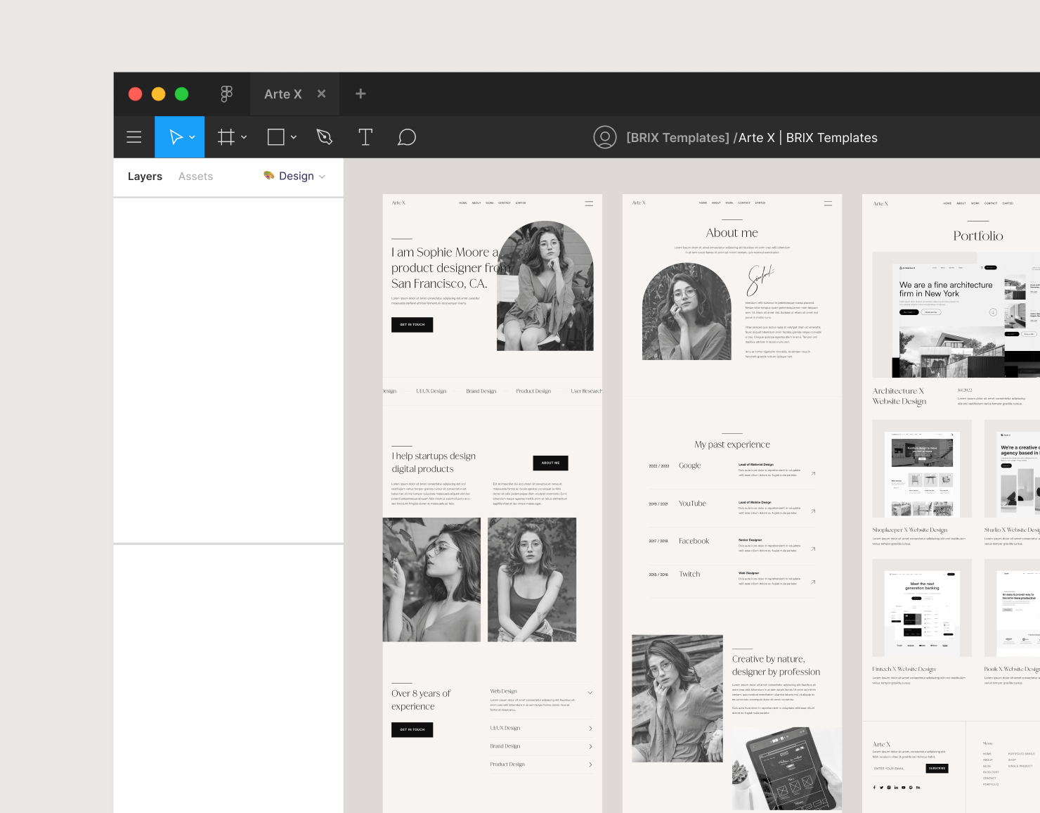 Figma File Included - Arte X Webflow Template