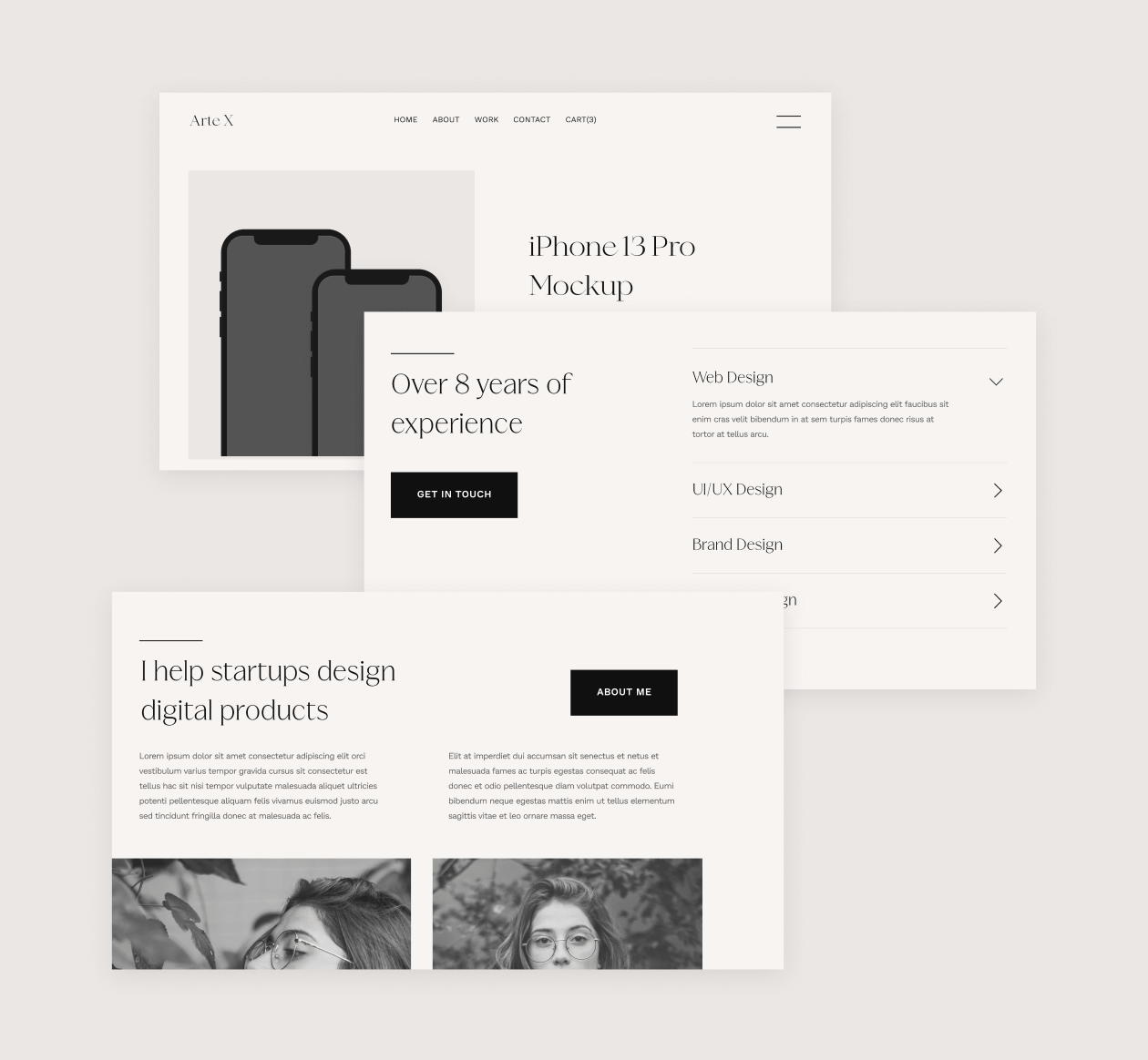Sections - Arte X Webflow Template