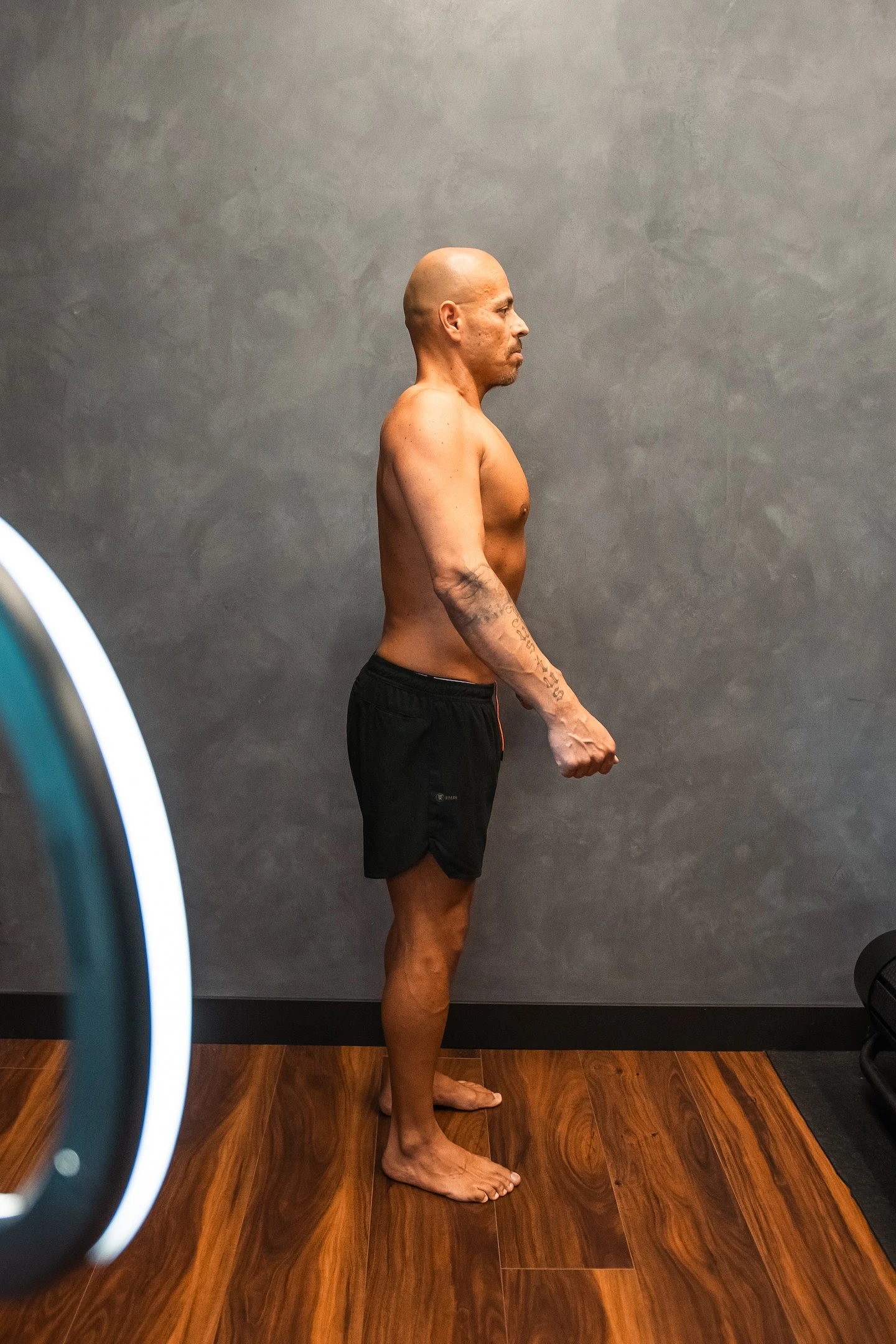 Functional Patterns Costa Mesa does a posture and gait assesment on a young fit male.