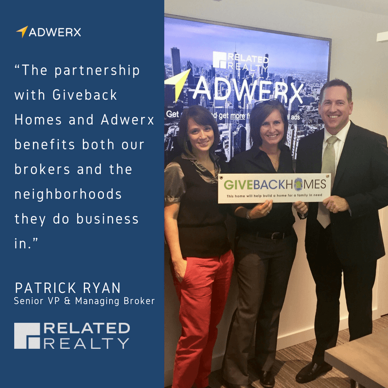 “The partnership with Giveback Homes and Adwerx benefits both our brokers and the neighborhoods they do business in.”