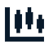 Icon of a bar chart with three vertical bars of varying heights.