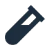 Icon of a laboratory test tube filled with liquid.