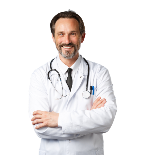 Simpl A doctor wearing a stethoscope and lab coat