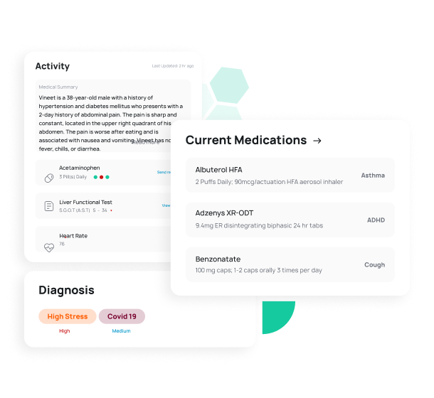 Simpl Medication history and diagnosis of patient