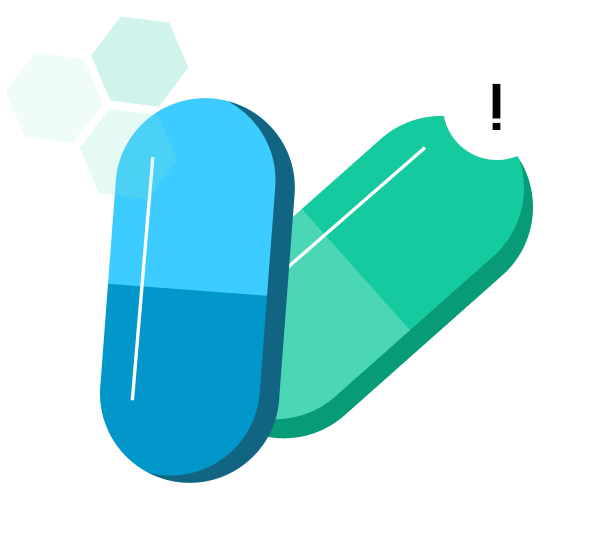 Simpl Illustration of medicine capsules