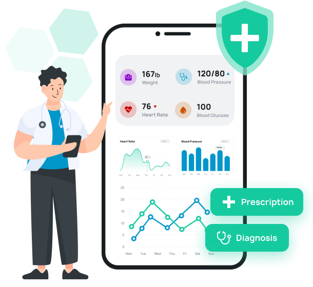 Simpl Patient monitoring stats on simpl mobile app