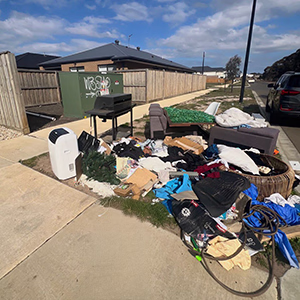 Backyard Rubbish lying around in Melbourne