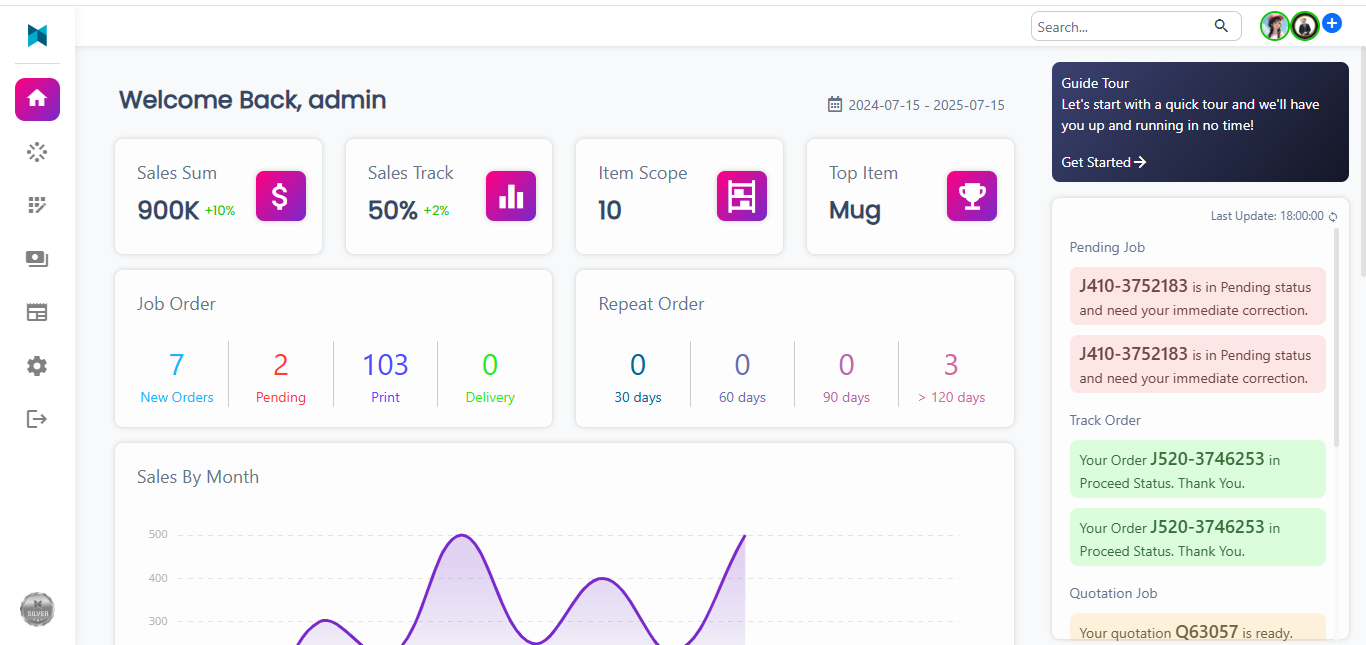 A customer portal ui design develop by javascript and bootstrap framework.