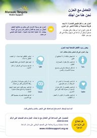 First page of the coping with grief resource translated into Arabic