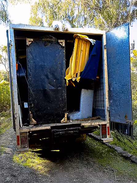 Loaded truck after hoarder Clean Up