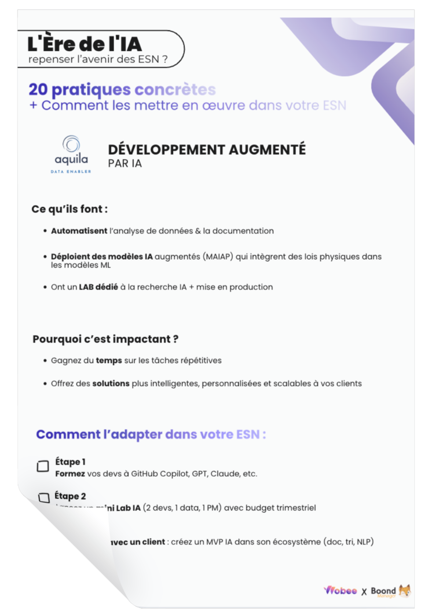 Fiche Pratique de l'IA en ESN : repenser l’avenir des ESN ?