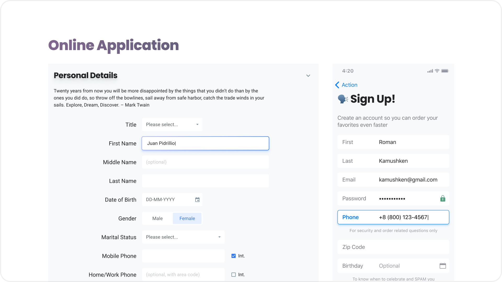 Input text field UI design templates