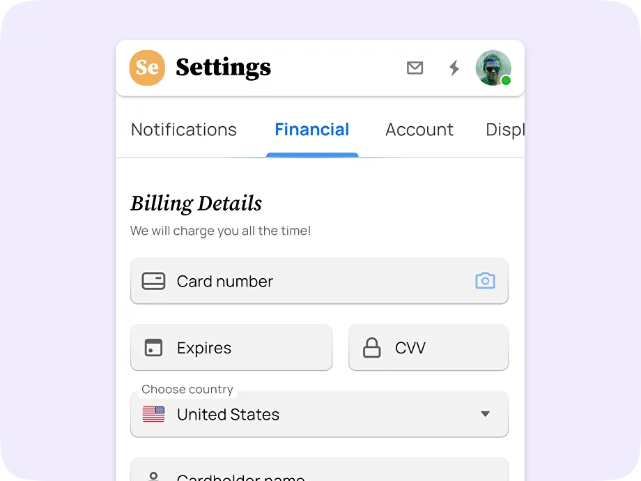 Settings UI design tutorial, UX tips and inspiration: Tabs