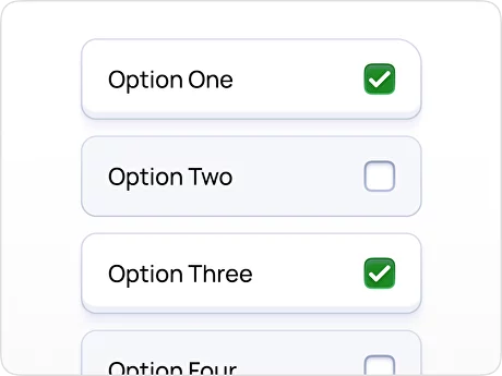 Checkbox UI design types – Standard Checkboxes