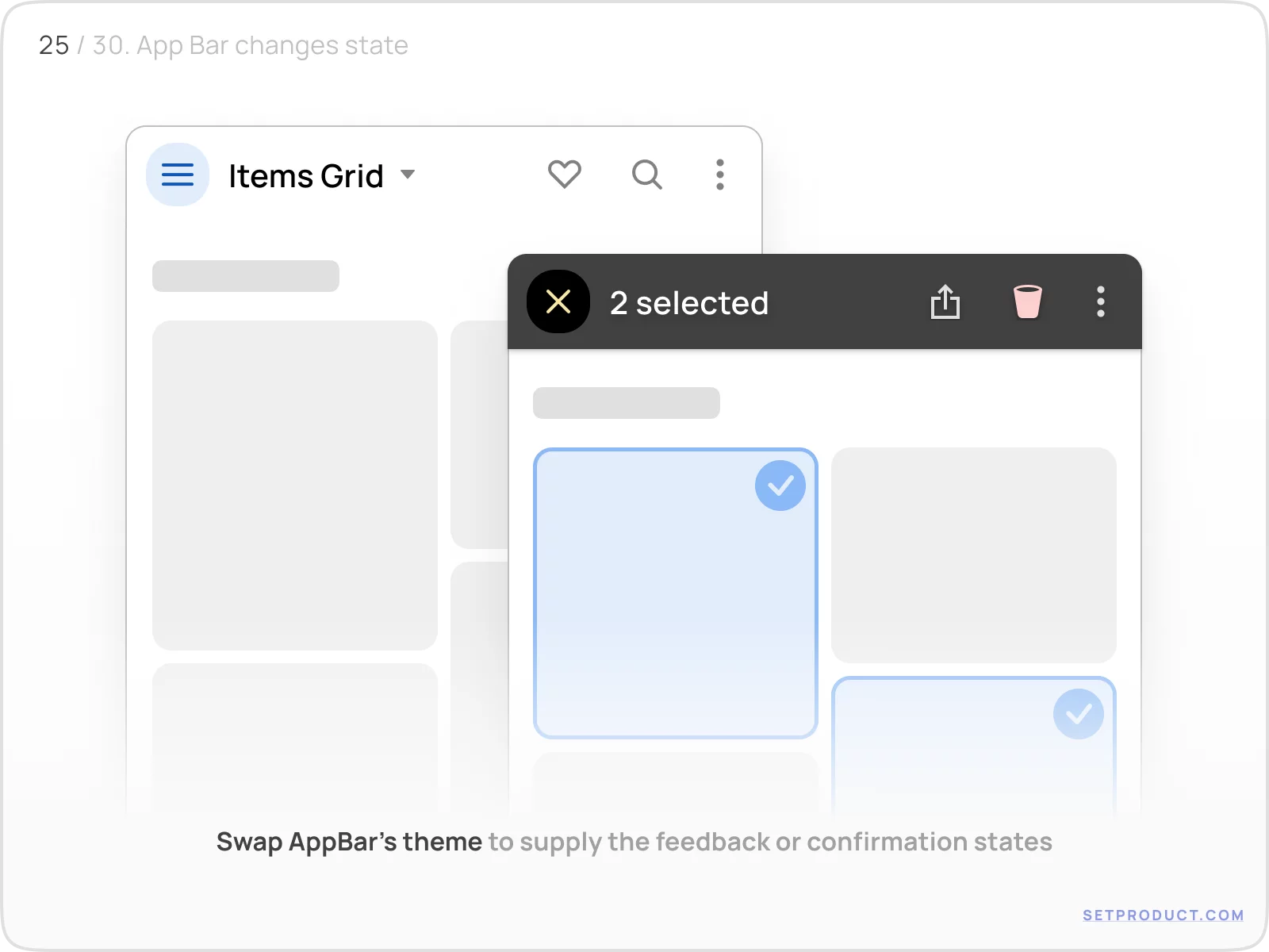 Application Bar UI design usability