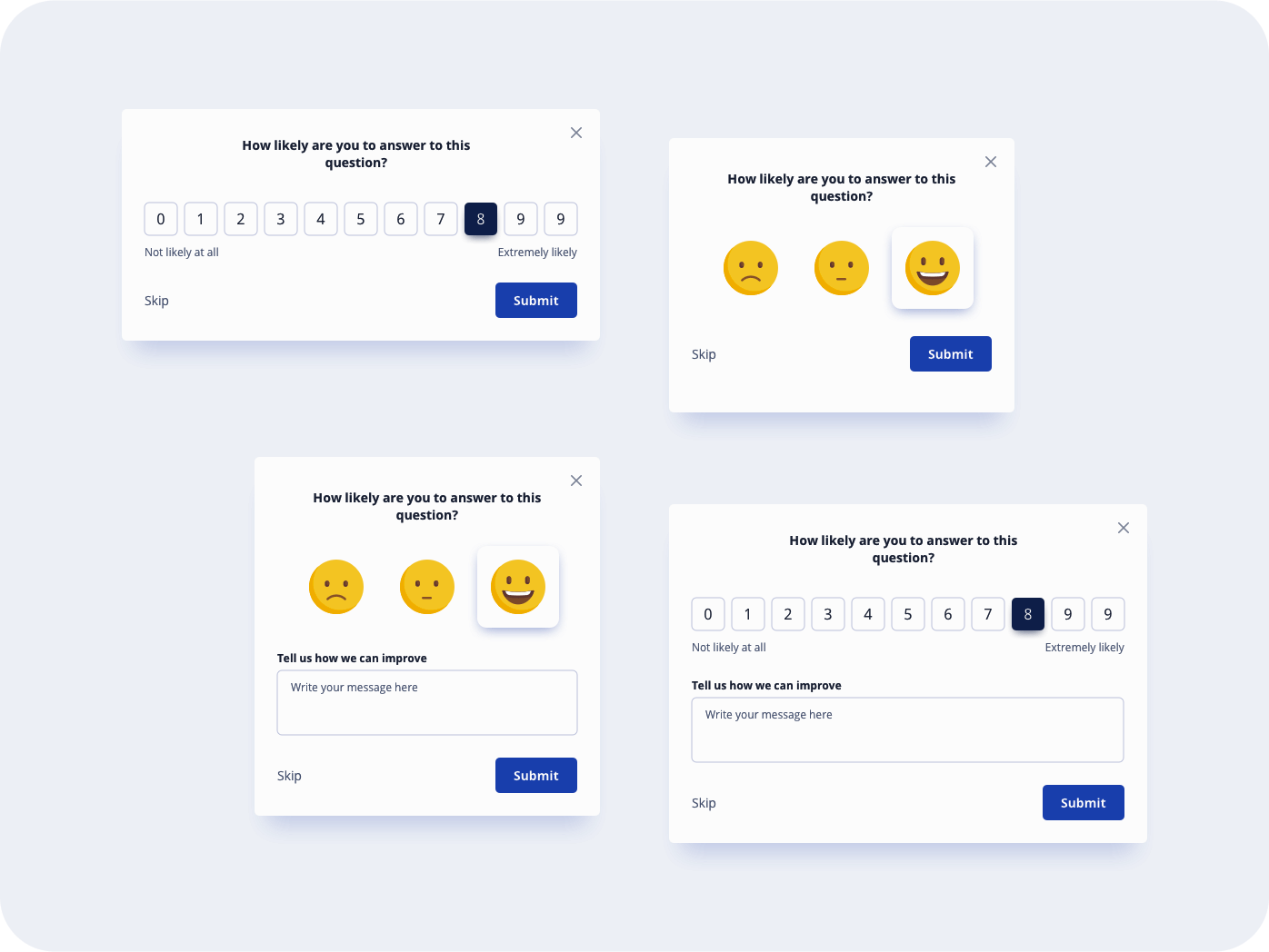 Types of Notification UI – Feedback Notifications