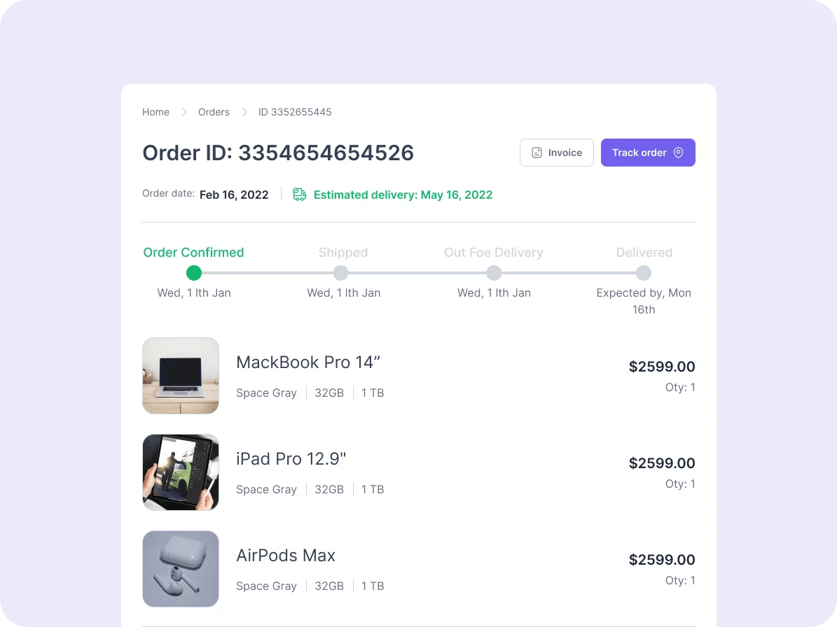 Types of Notification UI – Transactional Notifications