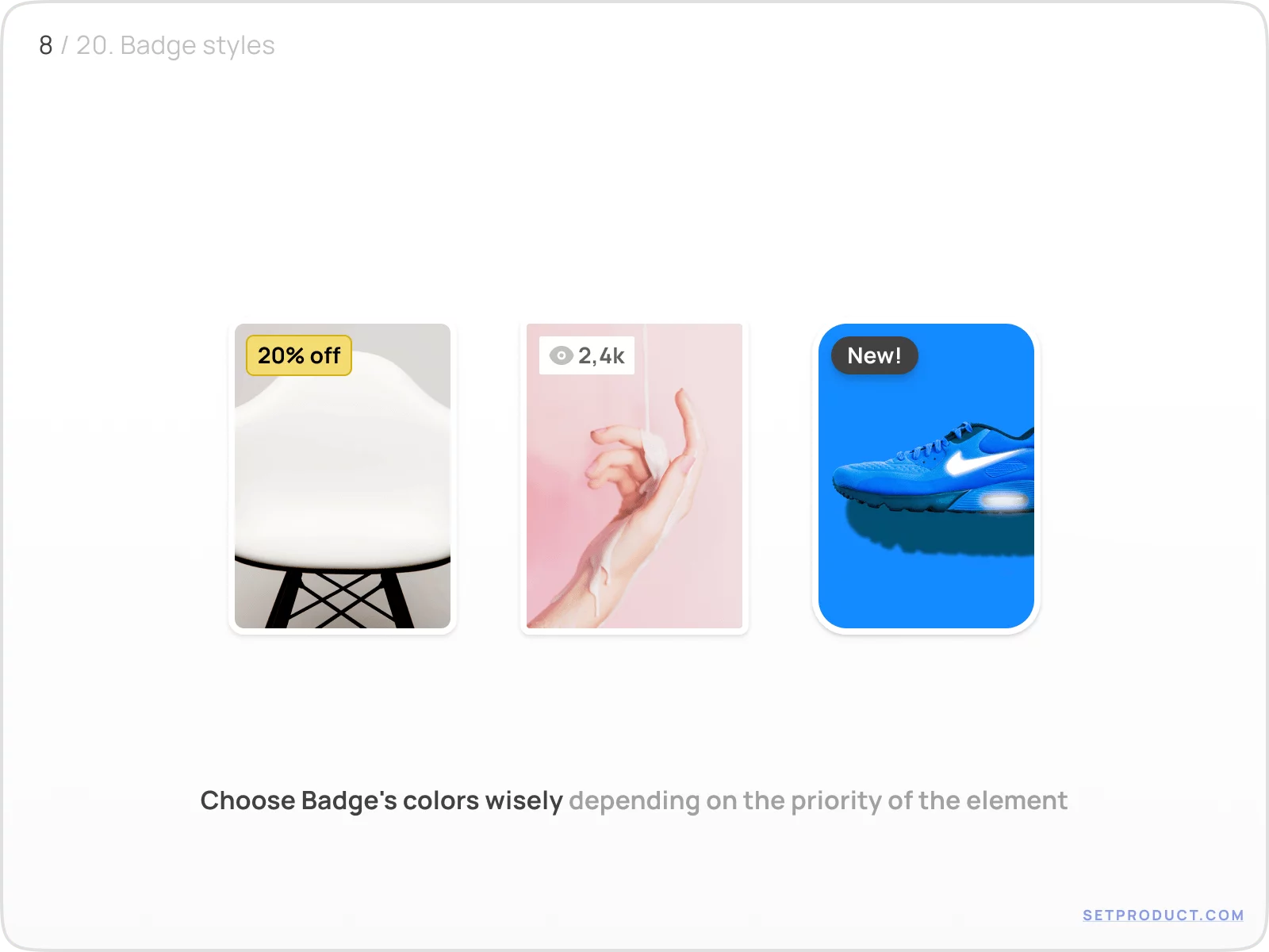 Badge UI design exploration