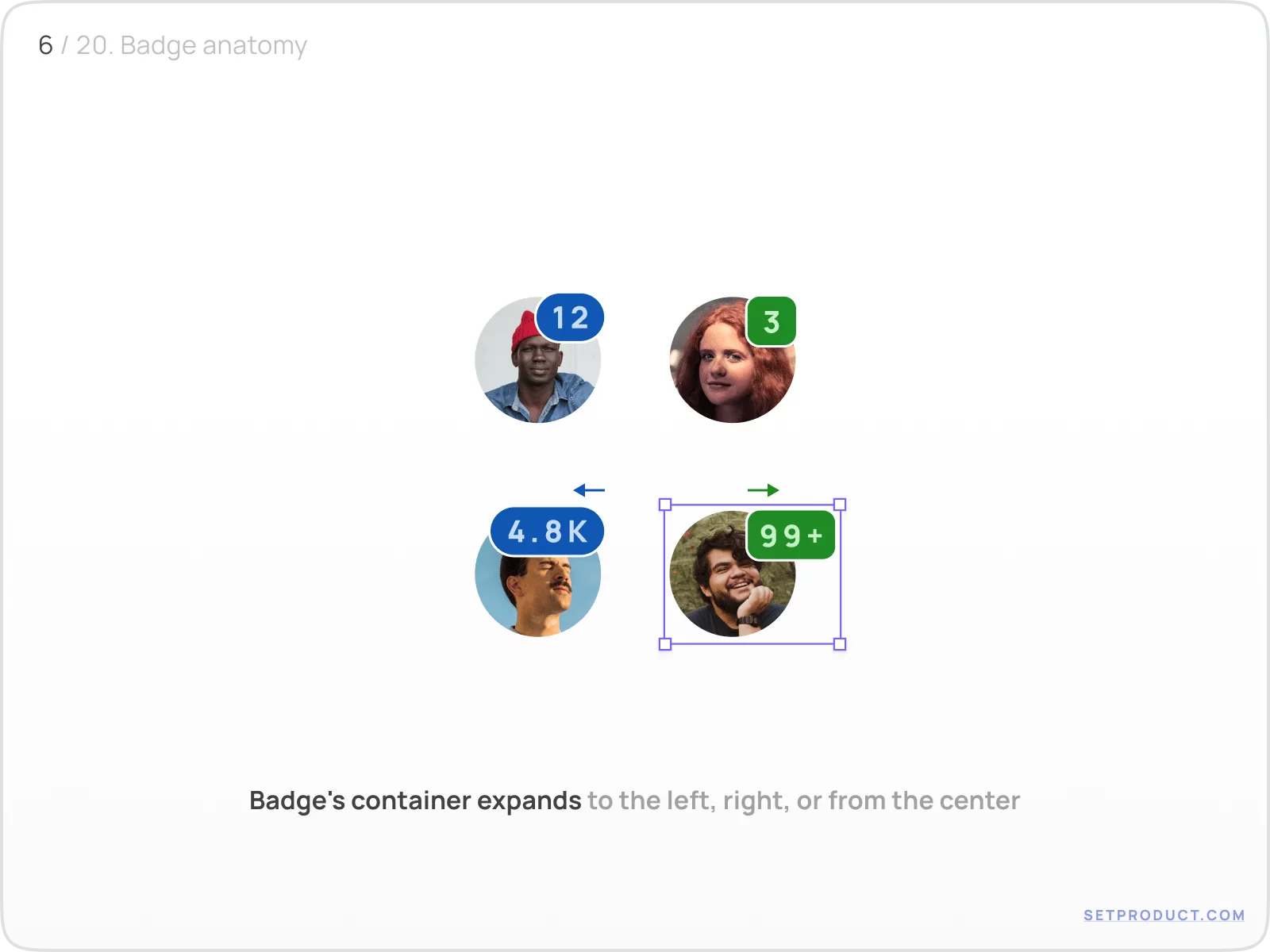 Badge UI design exploration