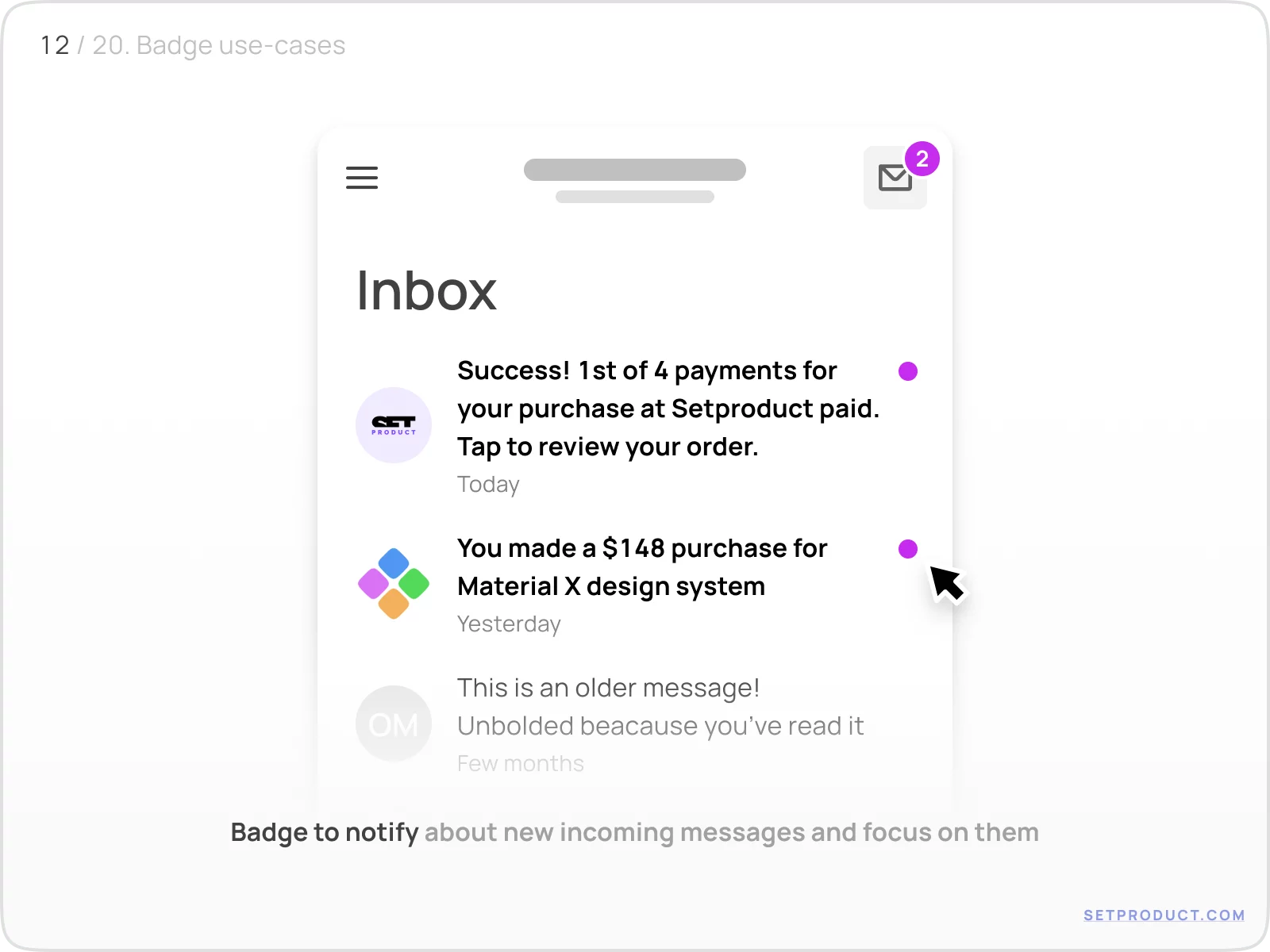 Badge UI design exploration