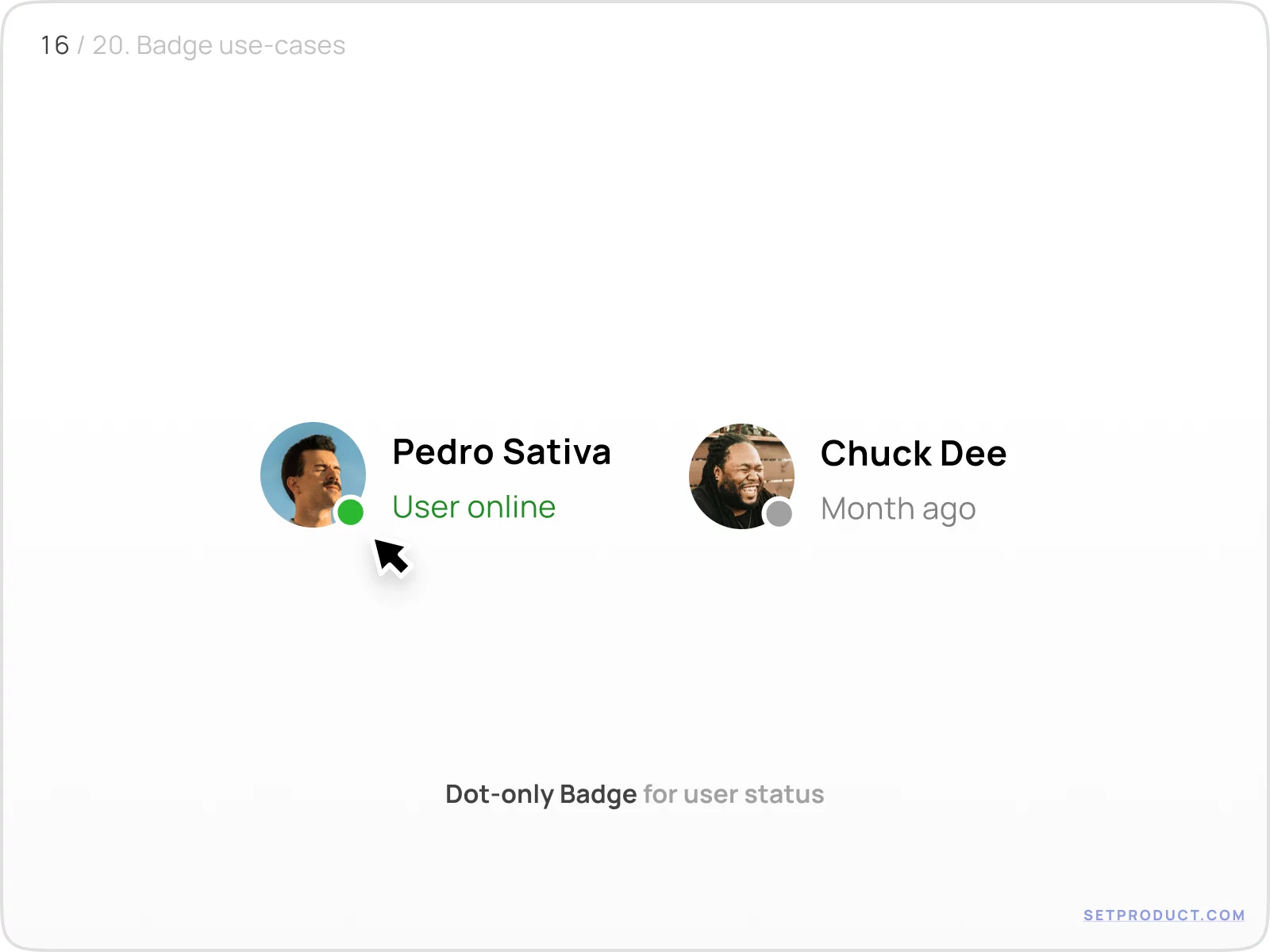 Badge UI design exploration