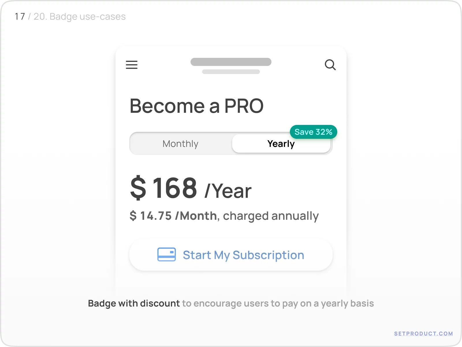 Badge UI design exploration