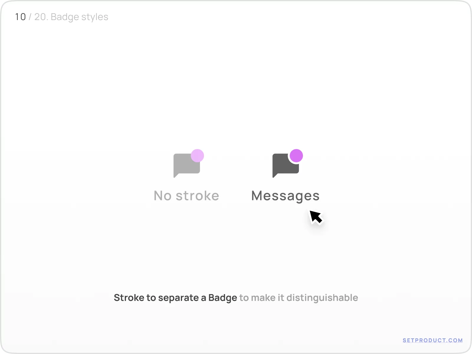 Badge UI design exploration