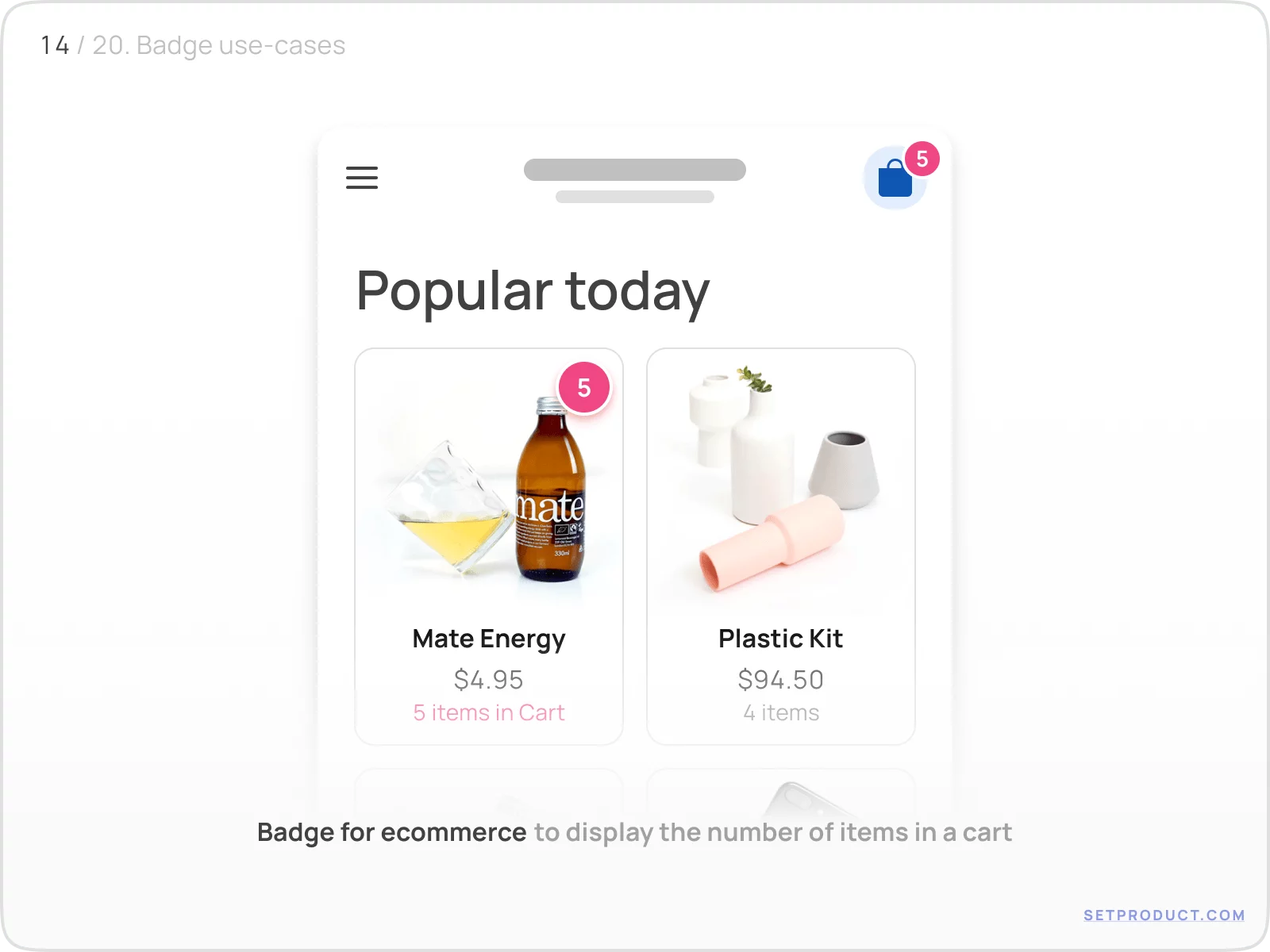 Badge UI design exploration