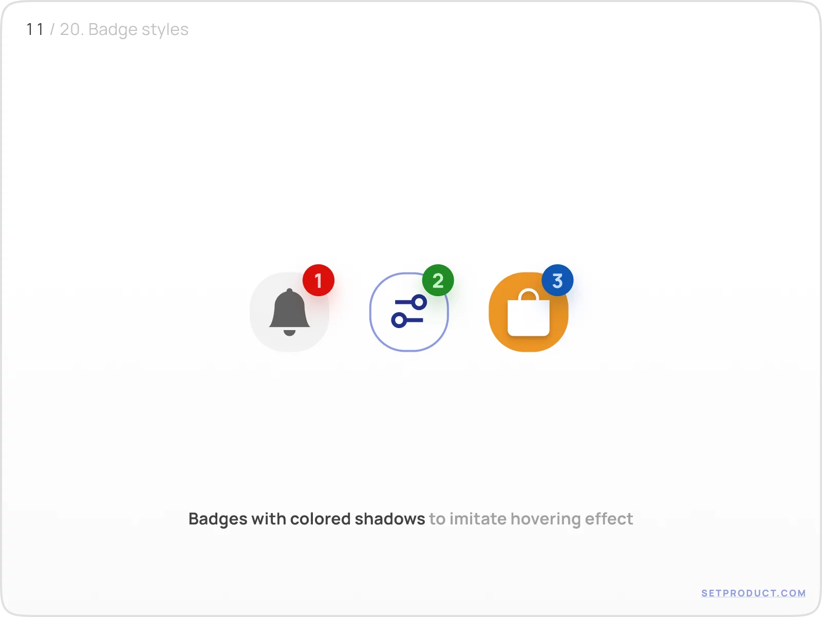 Badge UI design exploration