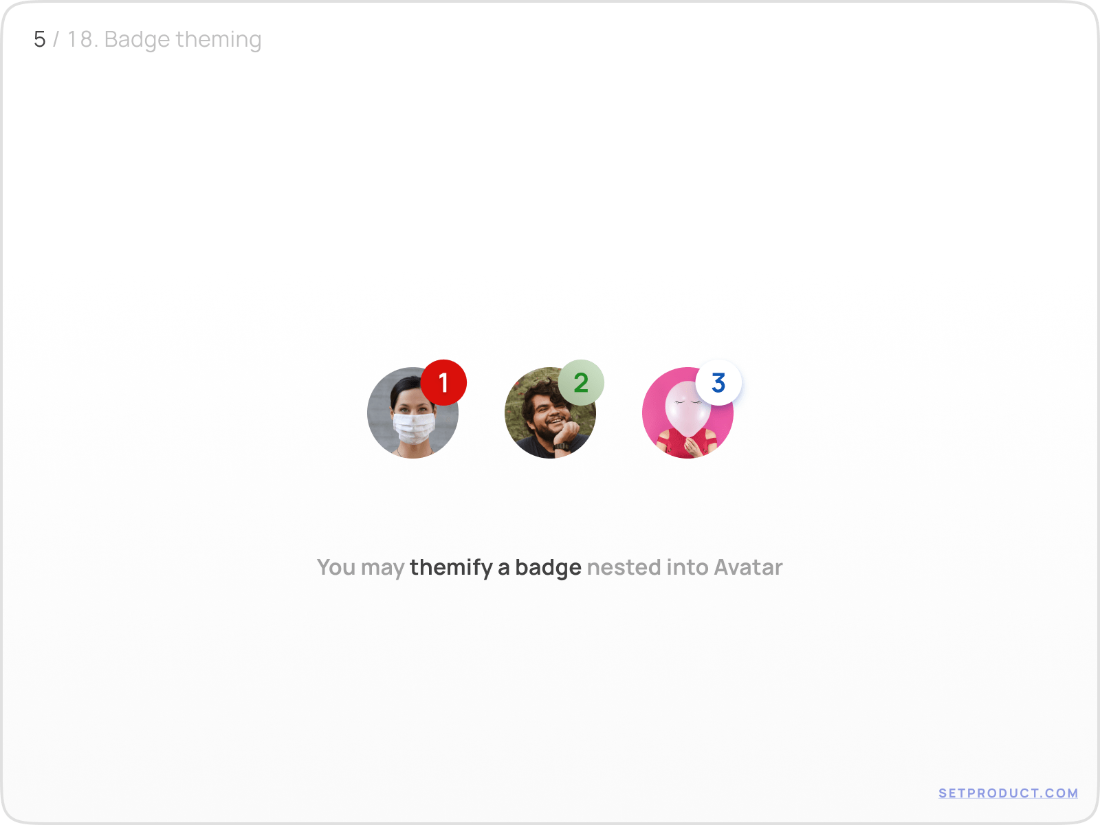 Userpic component with badge counter for unread messages