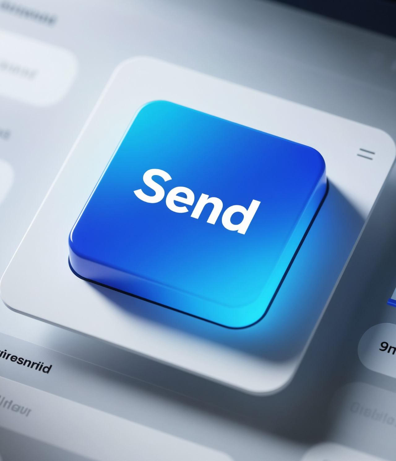 Button UI design by AI: perfect depth, glow and shape for a tap-worthy interaction