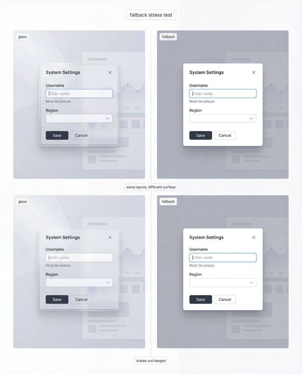 Most glass inspiration avoids density because density makes readability become work