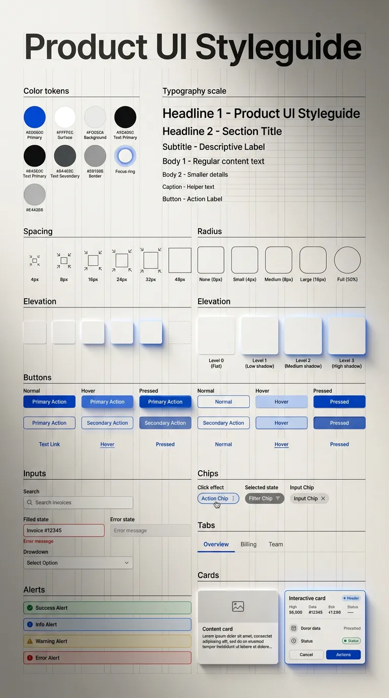 How to design a UI kit foundation: tokens, states, and component contracts