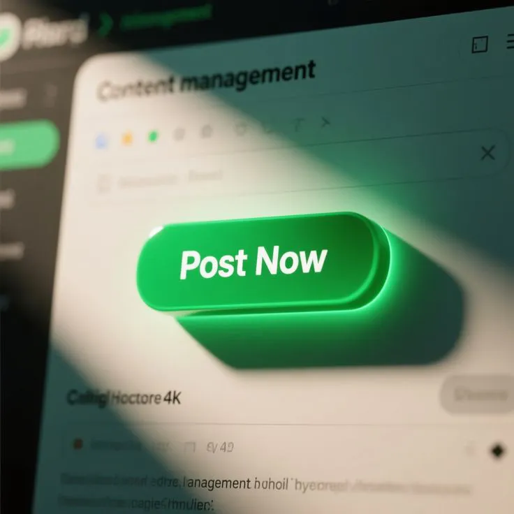 Post now buttons UI design style for content management